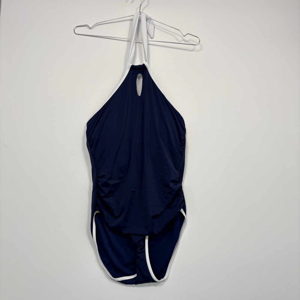 NWT Freya Women One Piece Swimsuit 38DD Navy In The Navy Halter Underwire AS3860